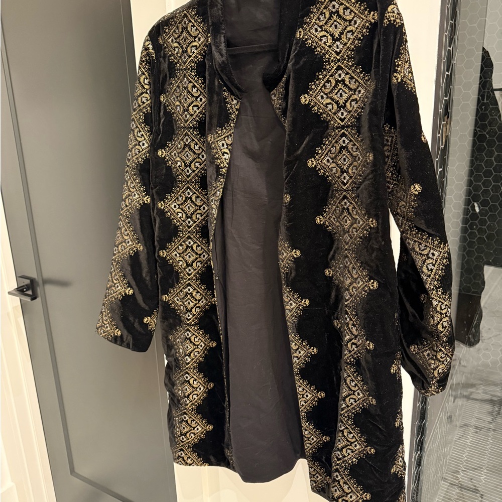 Black Julia Amory Pepper Coat - Small - Picture 3 of 5